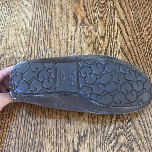 Ugg Ansley moccasin Slipper chocolate brown women’s size 10 sheepskin and suede - Picture 7 of 15